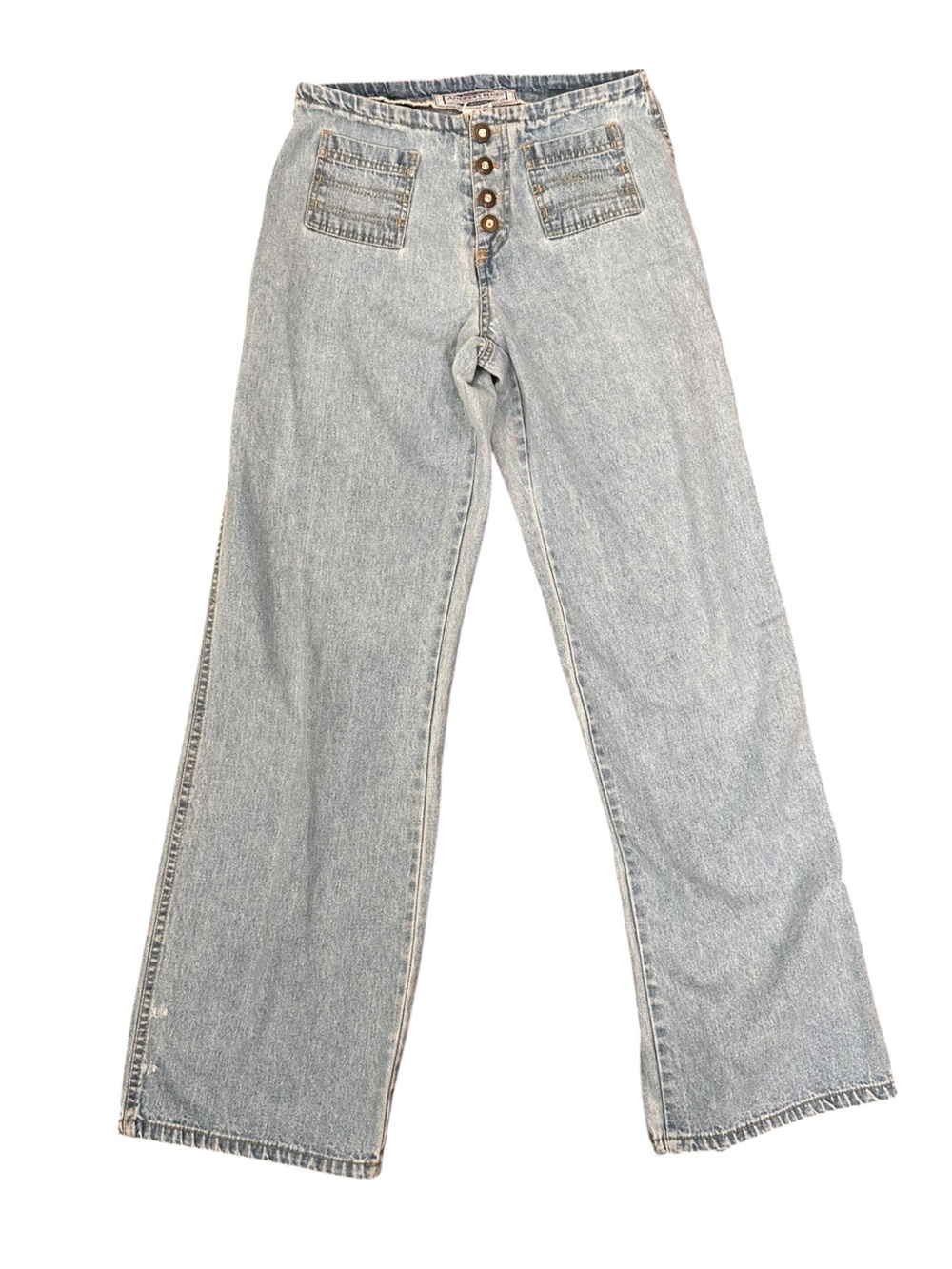 Andrew’s Blues Vintage Y2K Light Wash Wide Leg High-Rise Jeans. Festival. 90s.